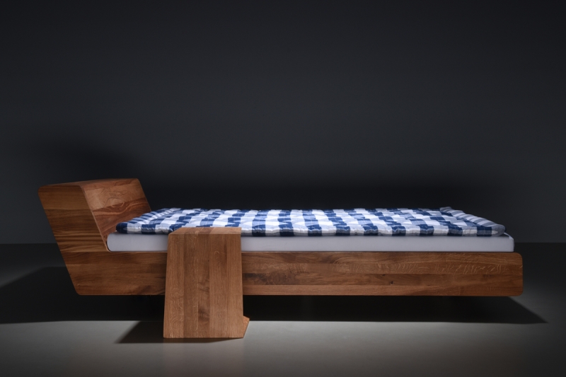 LUGO - wysokojakościowe, nowoczesne i ponadczasowe łóżko drewniane z nietuzinkowym zagłówkiem